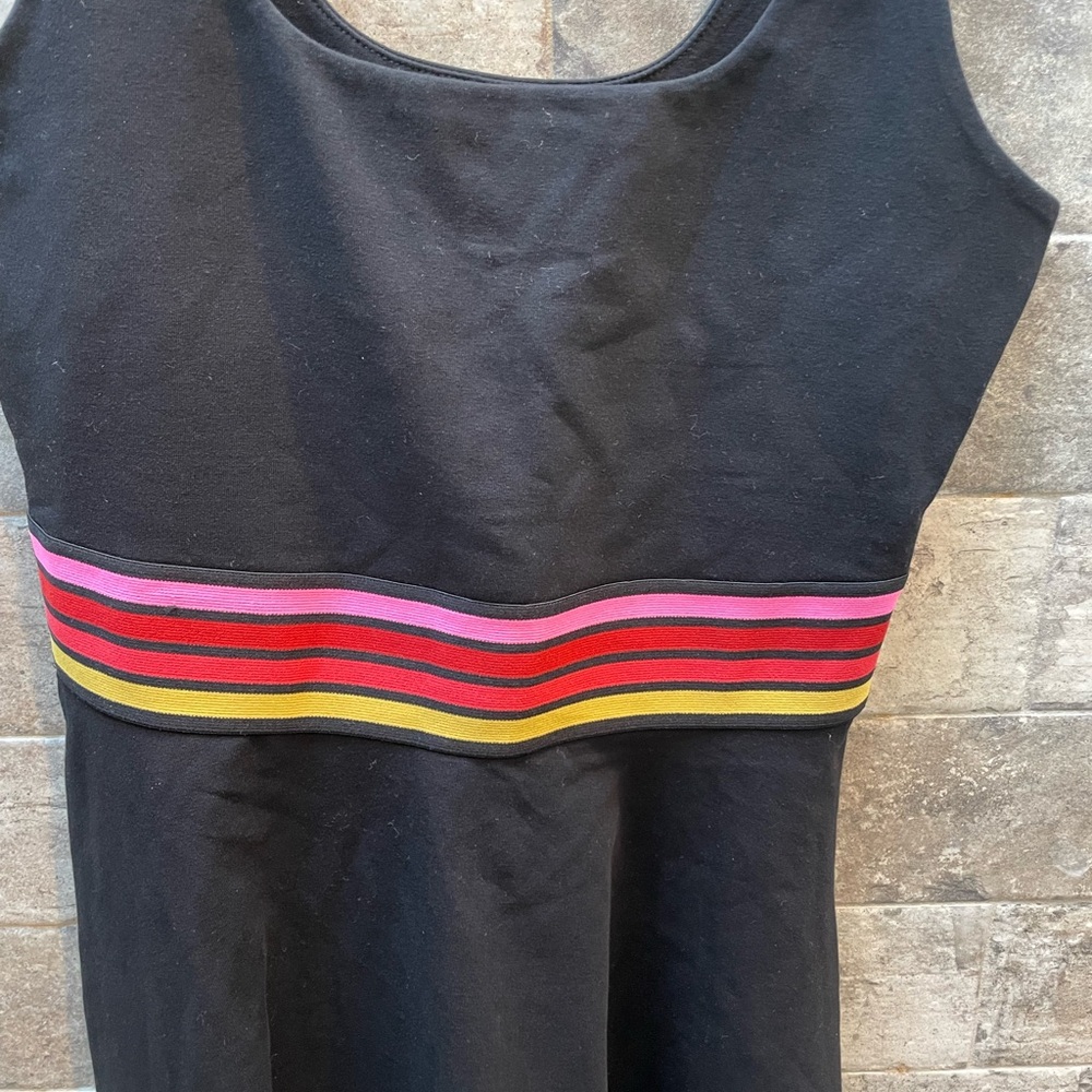 ❤️ EXPRESS STRIPED BLACK TANK SKATER DRESS SIZE SMALL - Picture 2 of 4